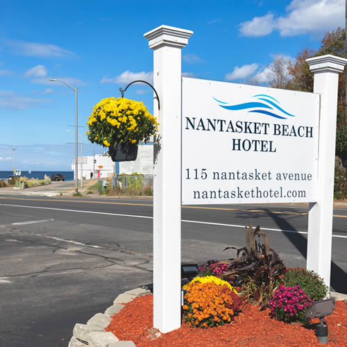 nantasket beach hotel and sign