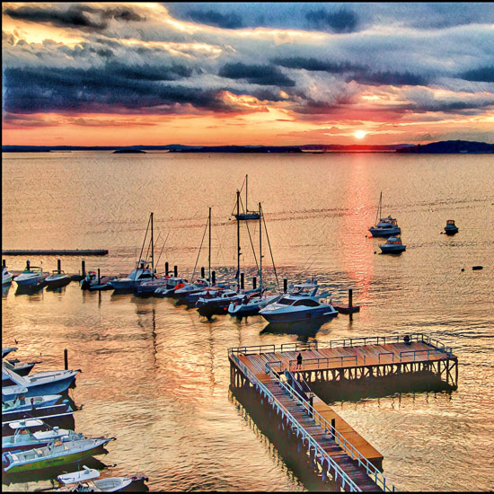 Nantasket Harbor Hull Massachusetts Scenery with oceanviews and town views