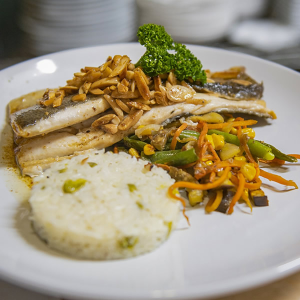 seafood and rice dinner